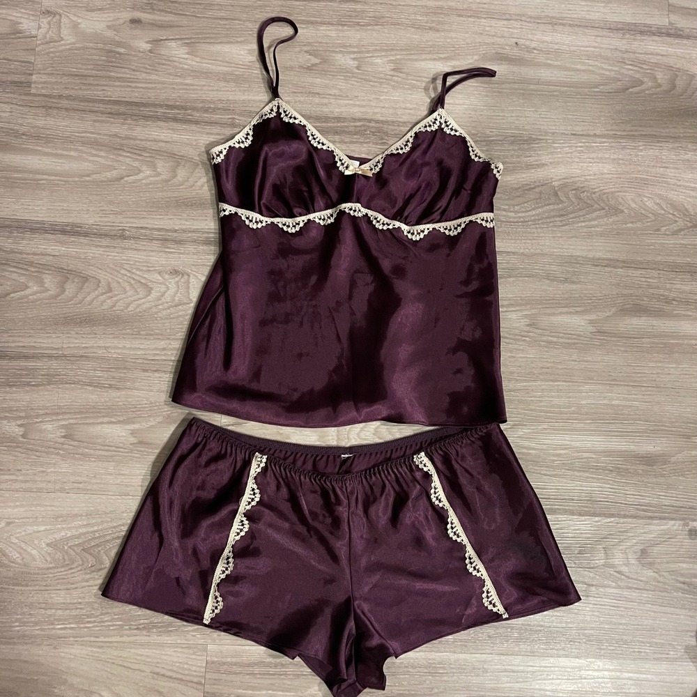 Gilligan O'Malley Purple Pajama Lingerie Set 2010 Sleepwear Y2K